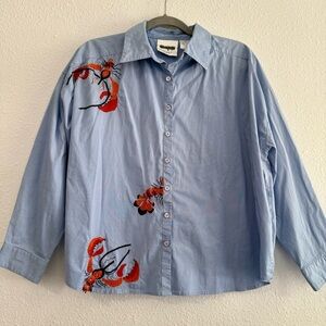 Michael Simmon Button Down Embroidered Shirt‎ Size S